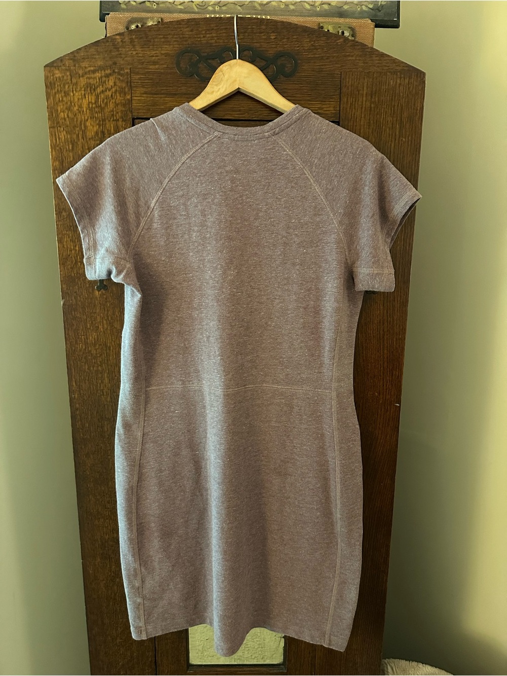 The North Face Short Sleeve Mini Dress in Heathered Mauve Size L Sporty Comfy - Picture 3 of 7
